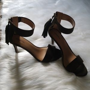Low zip up heels